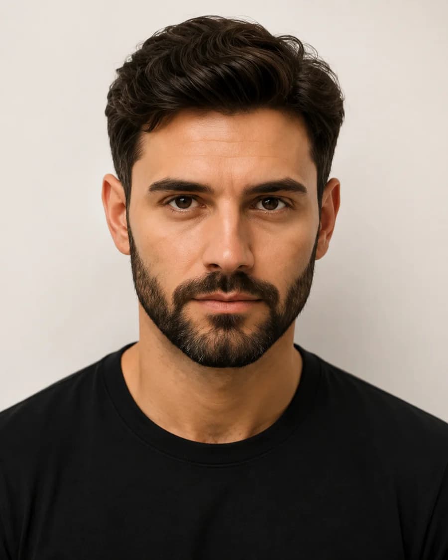 The same customer wearing a Follic hair system
