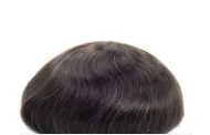Hair color #1B10 photographed on a real hair system