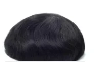 Hair color #1B30 photographed on a real hair system